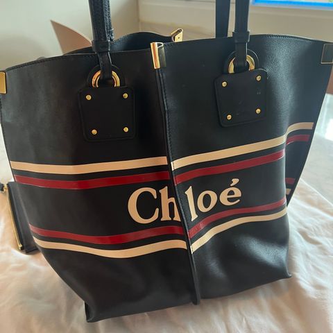 Vick Stripe Chloe logo tote veske