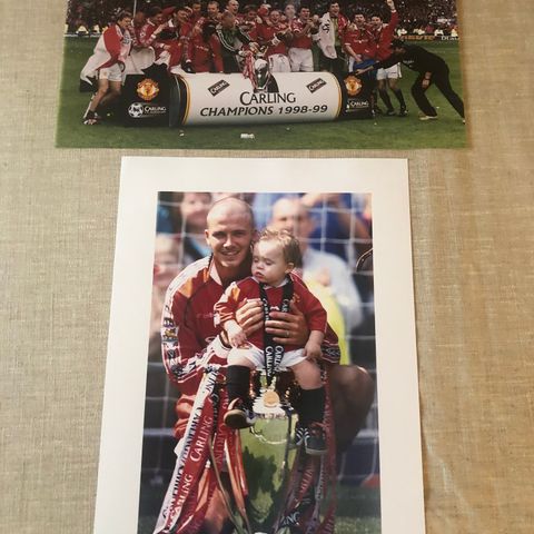 Manchester United - David Beckham pressefotografi + Treble fotografi