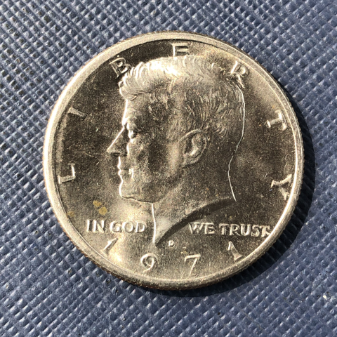 Half dollar Kennedy 1971. Meget flott mynt.