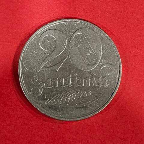 Latvia 20 santimu 1922