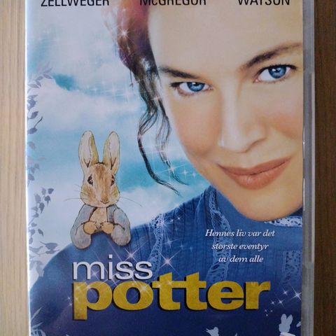 Dvd. Miss Potter. Rene Zellweger. Drama. Norsk tekst.