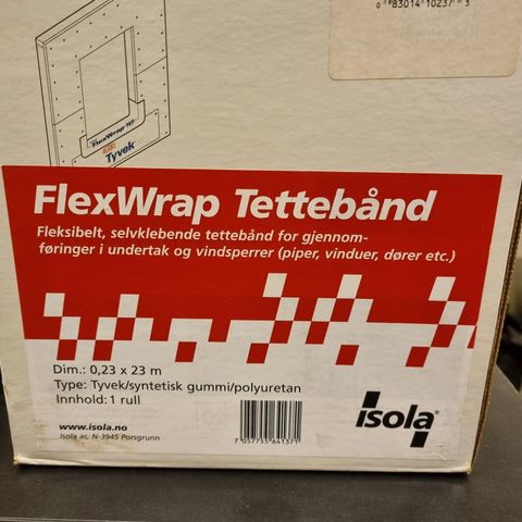 Isola Flexwrap tape og tettebånd