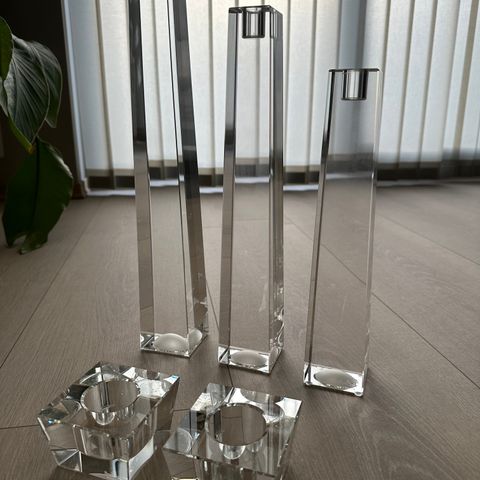 Rosenthal Blockglas lysestaker 5stk - designpris!