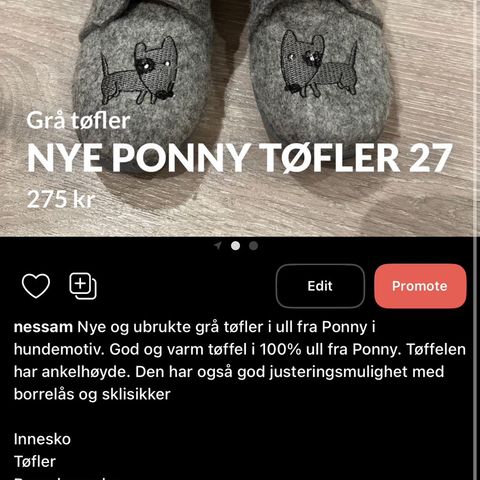 Nye Ponny Tøfler 27 Innesko Grå