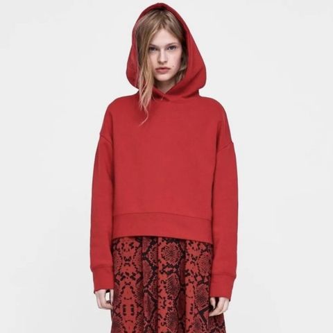 Zara hoodie rød