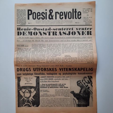 Poesi & revolte nr. 1 fra 1969.
