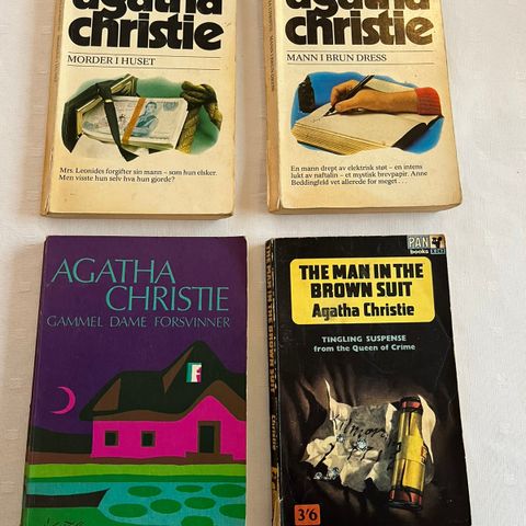 Agatha Christie bøker, norske og engelsk
