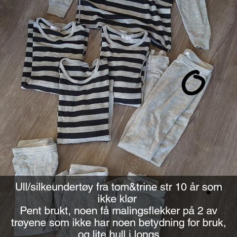 Ullundertøy str 10 år