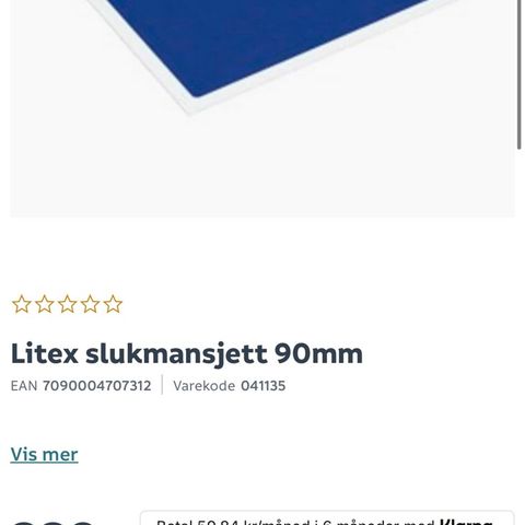 litex slukmansjett 90 mm