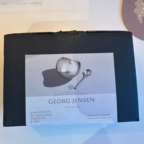 Saltbeger og skje fra Georg Jensen