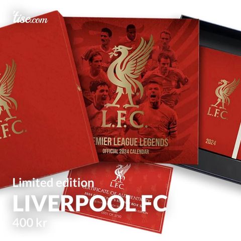 LIVERPOOL FC 2024 KALENDER & DAGBOK, MUSIKK GIFT BOKS