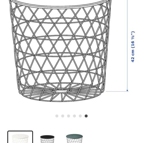 ikea rund bord/oppbevarings kurv