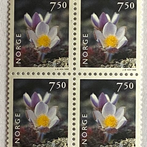 Norge 1998 Norsk flora II Mogop NK 1322 4-blokk Postfrisk