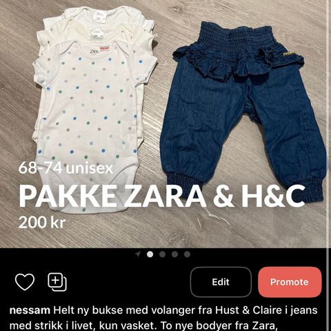 Klespakke 68-74 Zara Hust & Claire