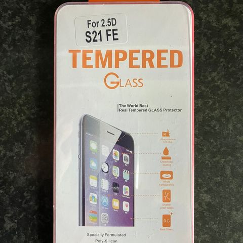 Samsung S 21 FE skjerm beskyttelse, tempered glass