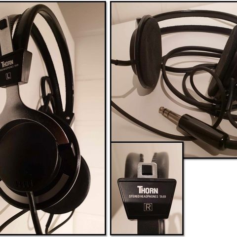 Sjelden retro Thorn TA69 Stereo hodetelefoner - Made in Japan