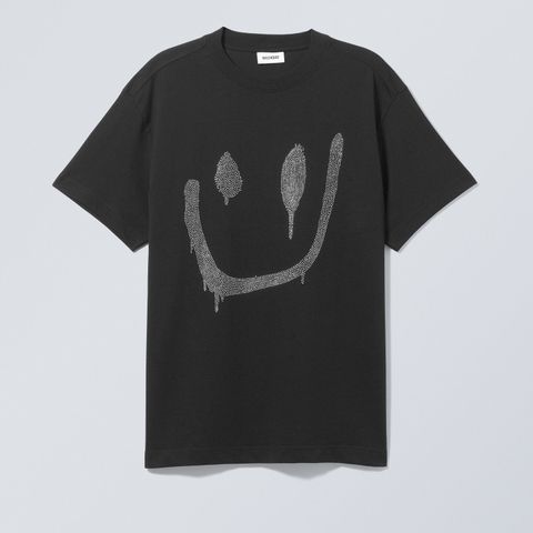 Weekday oversized t-skjorte med diamant-grafikk