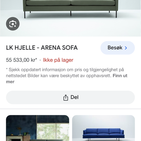 LK Hjelle arena sofa