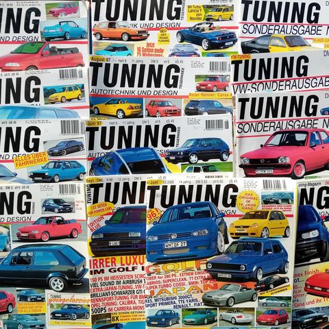 Vintage TUNING magasiner fra 96 til 01