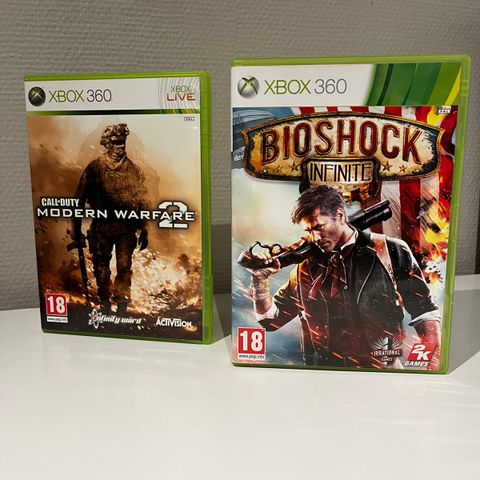 Spill til XBOX 360 - Call Of Duty MW2 - Bioschock Infinite