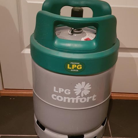 Gassflaske 10 kg LPG Comfort lettstål - ny og full