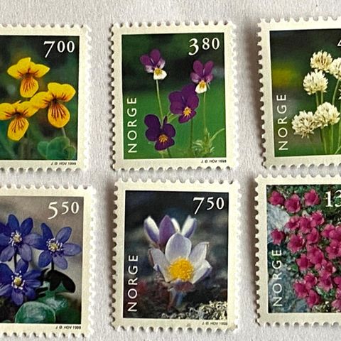 Norge 1998 Norsk flora II NK 1318 - NK 1323 Postfrisk