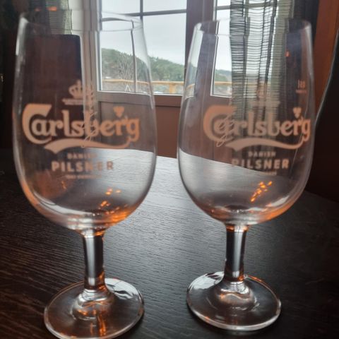 2 stk Carlsberg ølglass