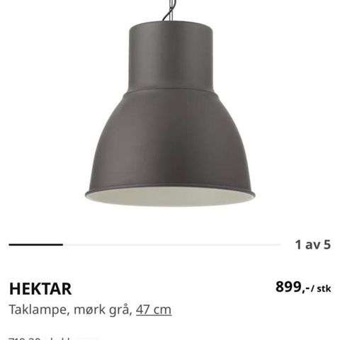 Ikea Hektar taklampe 47cm