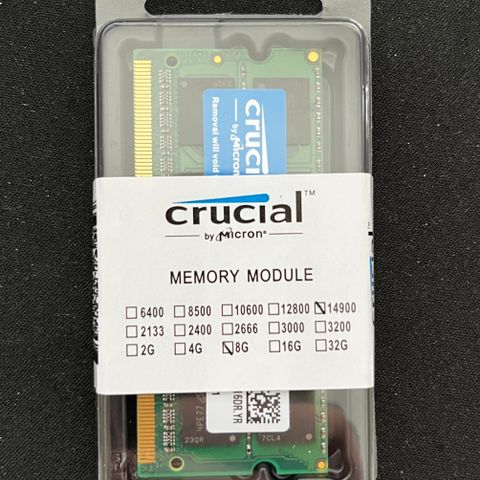 CRUCIAL DDR3L 8GB 1866 MHz (PC3-14900) RAM SODIMM 204-Pins