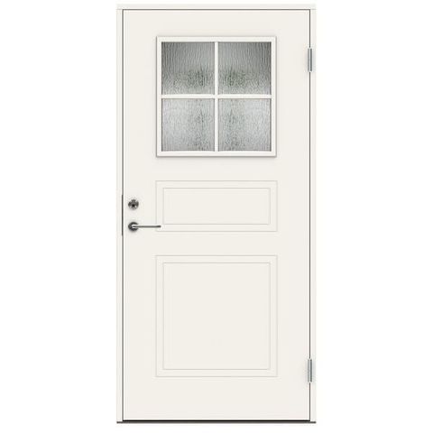 Swedoor Dørblad p-500 100x200 høyre hvit med cotswold glass