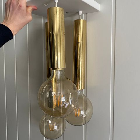 Retro taklampe med 3 hengende lamper