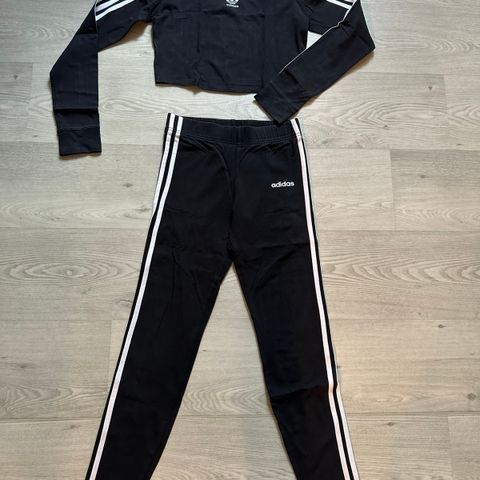 Adidas top and leggings fits extra small