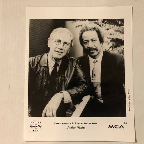 CHET ATKINS & ALLEN TOUSSAINT - FOTO 20 X 25 CM.