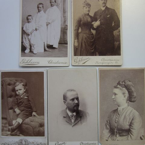 Gamle fotografier tatt av Gihbsson, Thorsen, Leverin og Knudsen