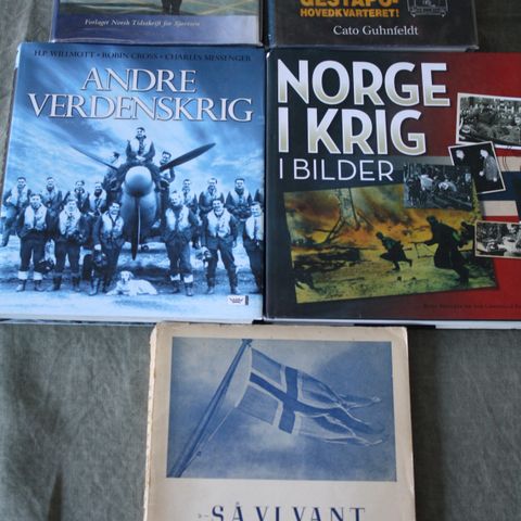 Bøker om WW2 - pris ved hver bok