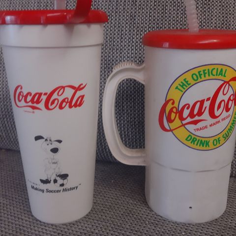 Coca Cola drikkekopper 90 tallet