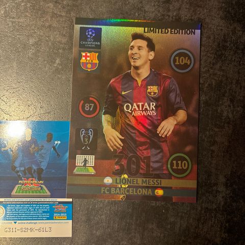 Stort Fotballkort Messi