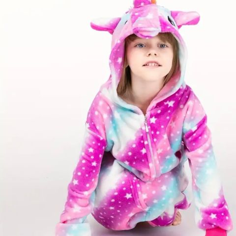 Jumpsuit Pyjamas Unicorn str 110 kostyme