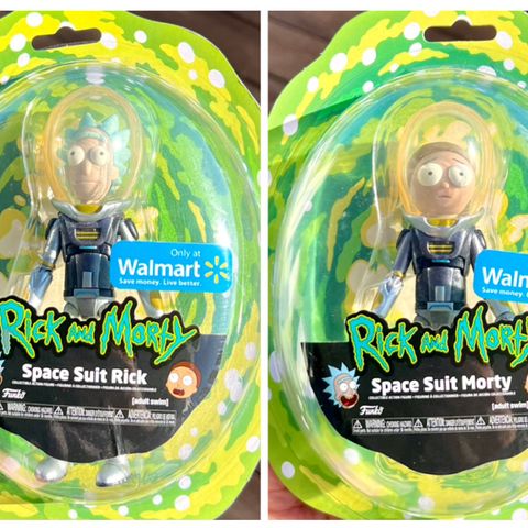 Funko Space Suit Rick (Metallic) + Space Suit Morty (Metallic) Action Figure Set