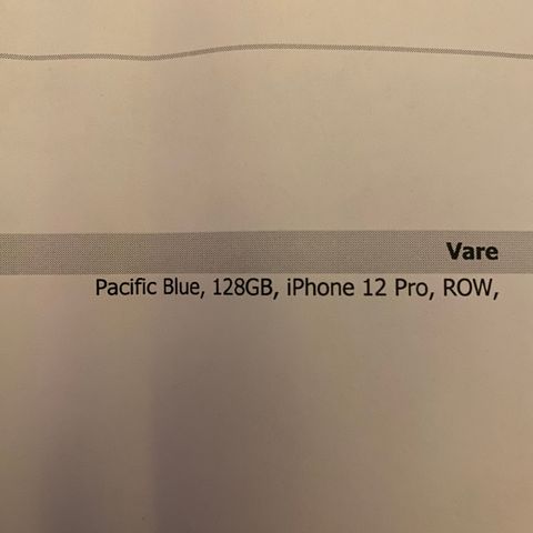iPhone 12 pro ny og ubrukt vurderes solgt