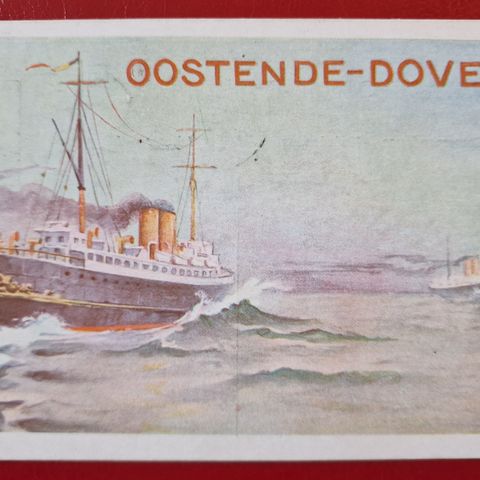 Belgia til Holland Postkart 1923 - Skip - Brukt