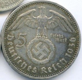 Tyskland 5 reichsmark 1936 A Berlin .900 sølv NY PRIS