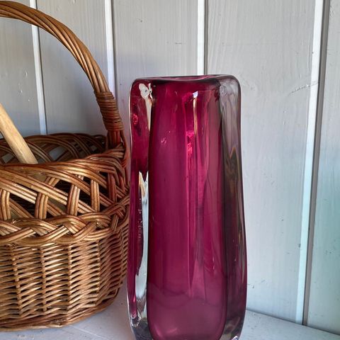 Retro tung glassvase