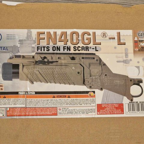 FN40GL-L granatkaster til SCAR type softgun, Tan
