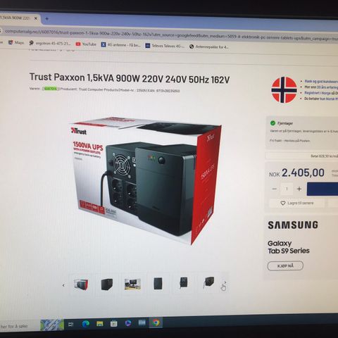 Trust Ups Strømforsyning 1500VA - 900 W