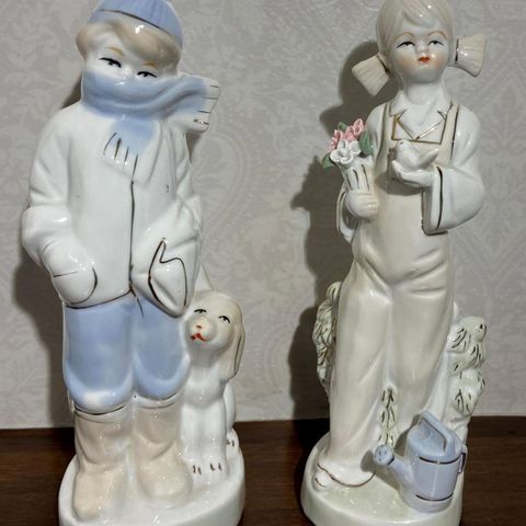 2 flotte Porselens figurer