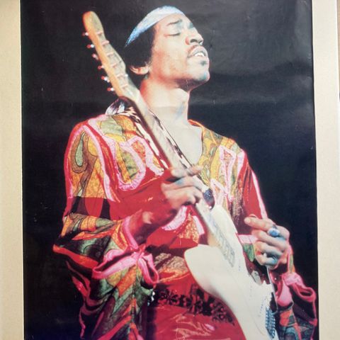 Vintage  poster, Jimi Hendrix, kjøpt i London 1970Reservert!
