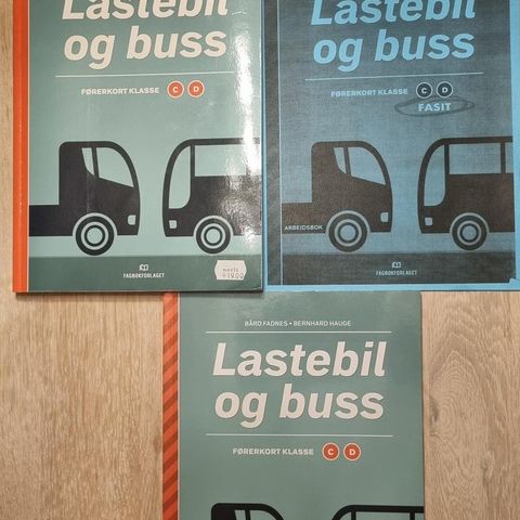 Lastebil og buss lærebøker med fasit selges samlet