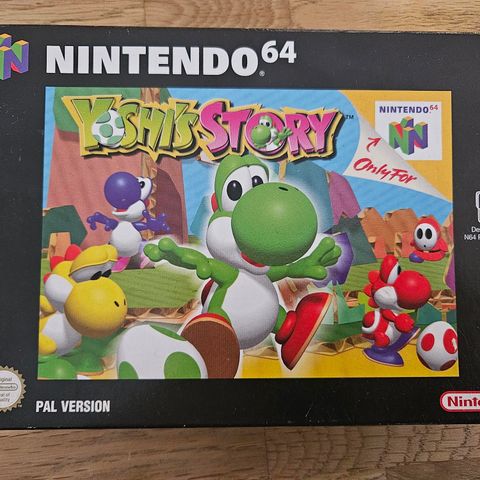 Yoshi's Story N64 Komplett m Eske & Manual i nydelig tilstand til Nintendo 64