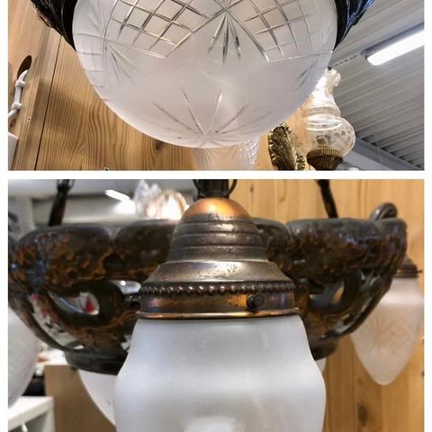 Kobberlampe glass kupler